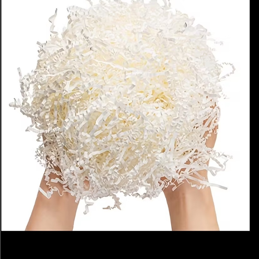 White and Cream Decorative Shredded Paper